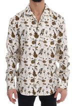 Chemise décontractée en soie exclusive Dolce &amp; Gabbana pour homme – Motif Jazz
