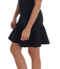 Dolce & Gabbana Black Blue Flare Mini Dress