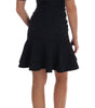 Dolce & Gabbana Black Blue Flare Mini Dress