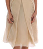 Dolce & Gabbana Gold Silk Crystal Embellished Dress