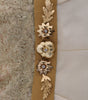 Dolce & Gabbana Gold Silk Crystal Embellished Dress