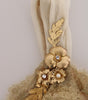 Dolce & Gabbana Gold Silk Crystal Embellished Dress