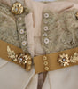 Dolce & Gabbana Gold Silk Crystal Embellished Dress