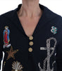 Dolce & Gabbana Blue Crystal MAMMA Sicily Jacket