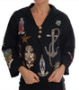 Dolce & Gabbana Blue Crystal MAMMA Sicily Jacket