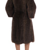 Dolce & Gabbana Brown Raccoon Fur Coat Jacket