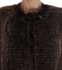 Dolce & Gabbana Brown Raccoon Fur Coat Jacket