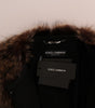 Dolce & Gabbana Brown Raccoon Fur Coat Jacket