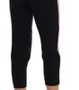 Dolce & Gabbana Black Stretch Pink Stripes Capri Pants