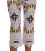 Dolce & Gabbana Mulicolor Majolica Cutout Capri Pants