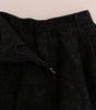Dolce & Gabbana Black Brocade High Waist Capri Shorts