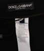 Dolce & Gabbana Elegant High-Waist Ankle Pants with Gold Detailing