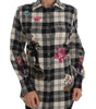 Chemise en laine à carreaux et sequins enchantés Dolce & Gabbana
