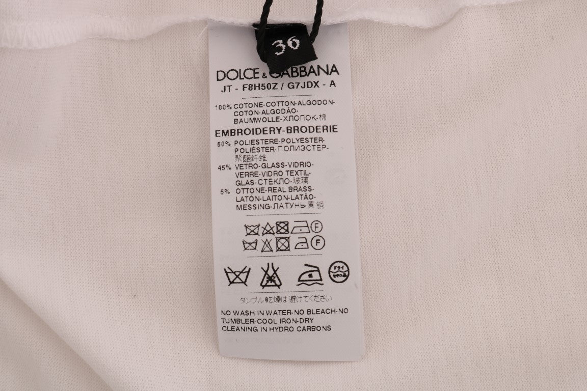 T-shirt en coton à paillettes Dolce &amp; Gabbana