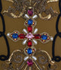 Dolce & Gabbana Yellow Crystal Cross Vest Jacket