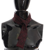 Dolce & Gabbana Bordeaux Silk Crown Chili Scarf