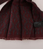 Dolce & Gabbana Bordeaux Silk Crown Chili Scarf