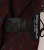 Dolce & Gabbana Bordeaux Silk Crown Chili Scarf