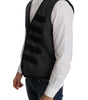 Dolce & Gabbana Gray Wool Patterned Slim Vest