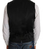 Dolce & Gabbana Gray Wool Patterned Slim Vest