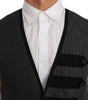 Dolce & Gabbana Gray Wool Patterned Slim Vest