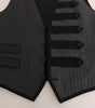 Dolce & Gabbana Gray Wool Patterned Slim Vest