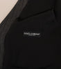 Dolce & Gabbana Gray Wool Patterned Slim Vest