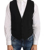 Dolce & Gabbana Black Wool Silk Vest