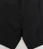 Dolce & Gabbana Black Wool Silk Vest