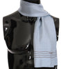 Dolce & Gabbana Blue Silk Polka Dot Scarf