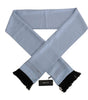 Dolce & Gabbana Blue Silk Polka Dot Scarf