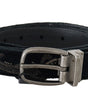 Dolce & Gabbana Black Cotton Royal Bee Embroidery Belt