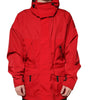 Dolce & Gabbana Red Nylon Hooded Men Full Zip Parka Jacket