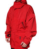 Dolce & Gabbana Red Nylon Hooded Men Full Zip Parka Jacket
