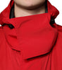 Dolce & Gabbana Red Nylon Hooded Men Full Zip Parka Jacket