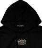 Dolce & Gabbana Black Crown Cotton Hooded Sweatshirt Sweater