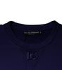 Dolce & Gabbana Blue Cotton Crew Neck Men Pullover Sweater