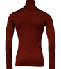 Dolce & Gabbana Red Cotton Turtleneck Men Pullover Sweater