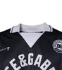 Dolce & Gabbana Blue Logo Jersey Collared Pullover Sweater