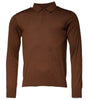 Dolce & Gabbana Brown Cashmere Buttoned Men Pullover Sweater