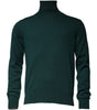 Dolce & Gabbana Green Cashmere Turtleneck Men Pullover Sweater