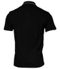 Versace Black Viscose Collared Polo Short Sleeves T-shirt