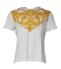 Versace White Medusa Print Cotton Crew Neck T-shirt