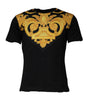 Versace Black Medusa Print Cotton Crew Neck T-shirt