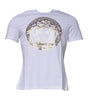Versace White Medusa Print Cotton Crew Neck T-shirt
