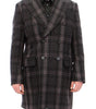Dolce & Gabbana Gray Double Breasted Coat Jacket
