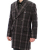 Dolce & Gabbana Gray Double Breasted Coat Jacket