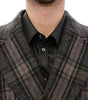 Dolce & Gabbana Gray Double Breasted Coat Jacket