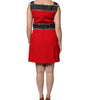 Dolce & Gabbana Red Wool Sleeveless A-line Flared Mini Dress