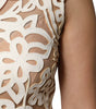Dolce & Gabbana White Cut Out Leather Sleeveless Midi Dress